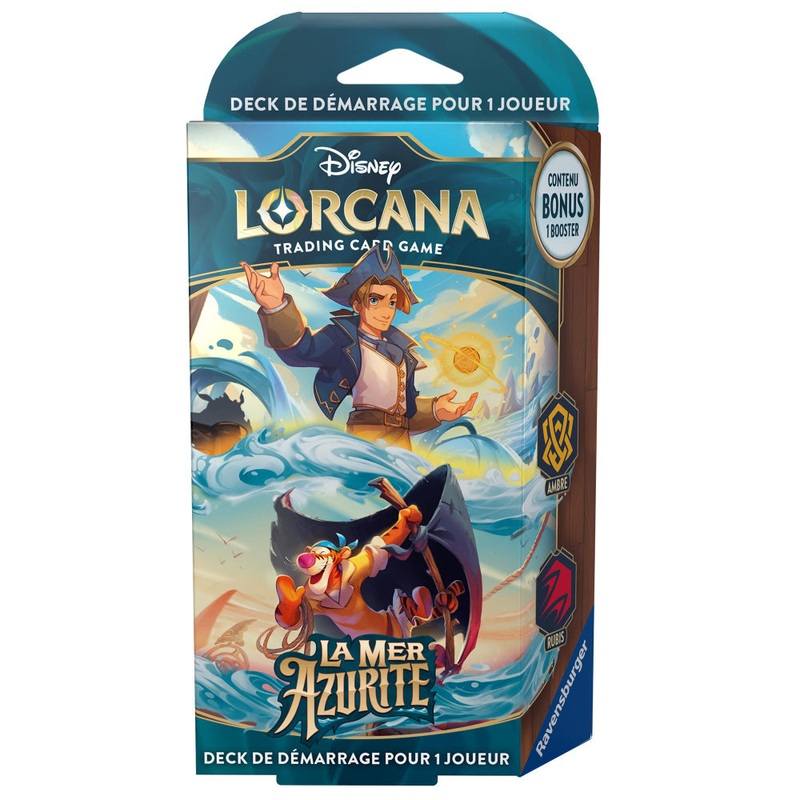 Disney Lorcana: La Mer Azurite - Deck de dmarrage - Ambre et Rubis (Fr)
