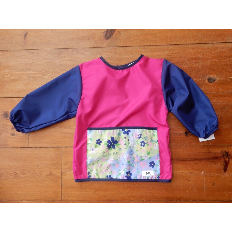 Tablier Fille Fleurs Rose 2 ans