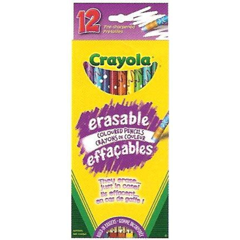 Crayons de couleur effaables (12)