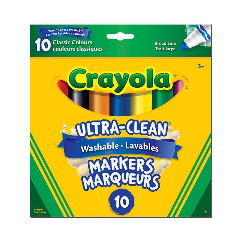 Marqueurs  trait large - Ultra-lavable (10)