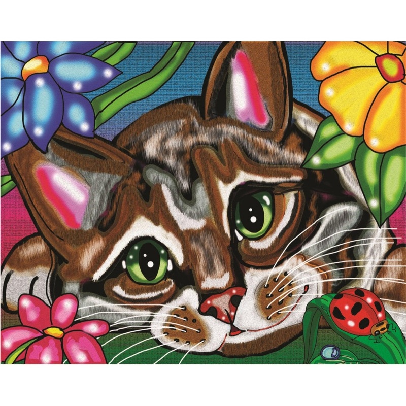 Chat dans les fleurs