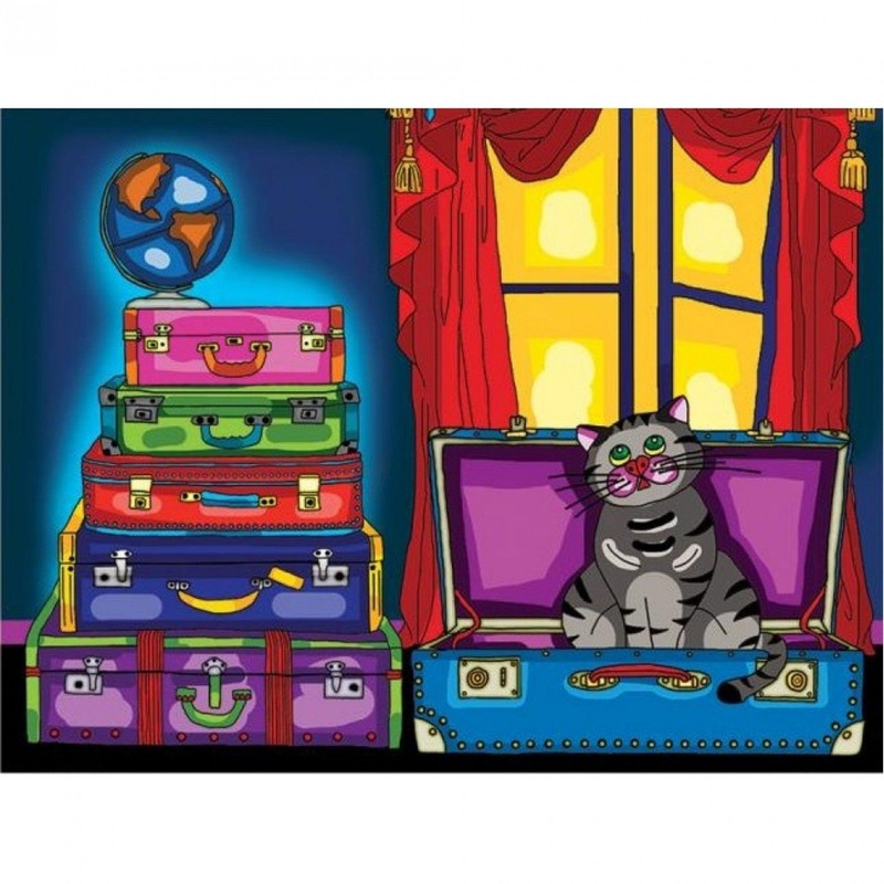 Le chat dans la valise