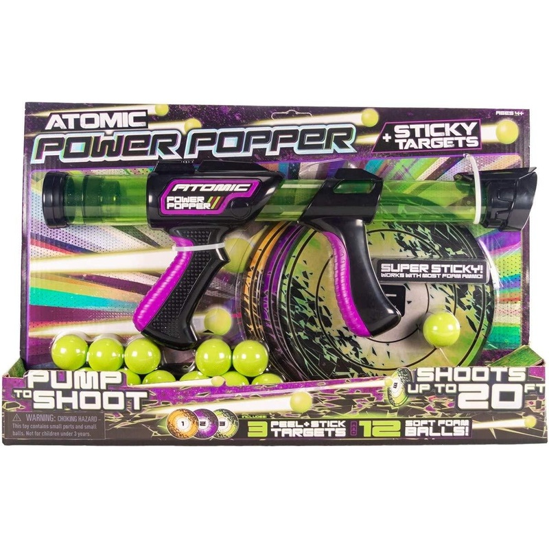 Atomic Power Poppers 12X avec Sticky Targets