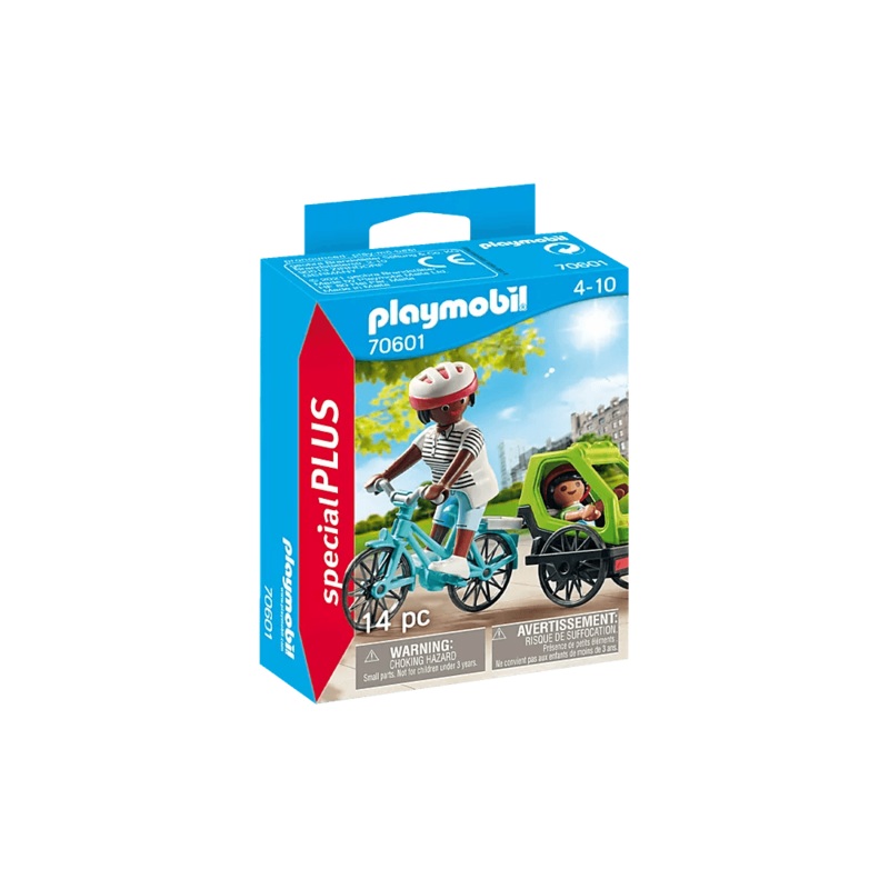 Cyclistes maman et enfant
