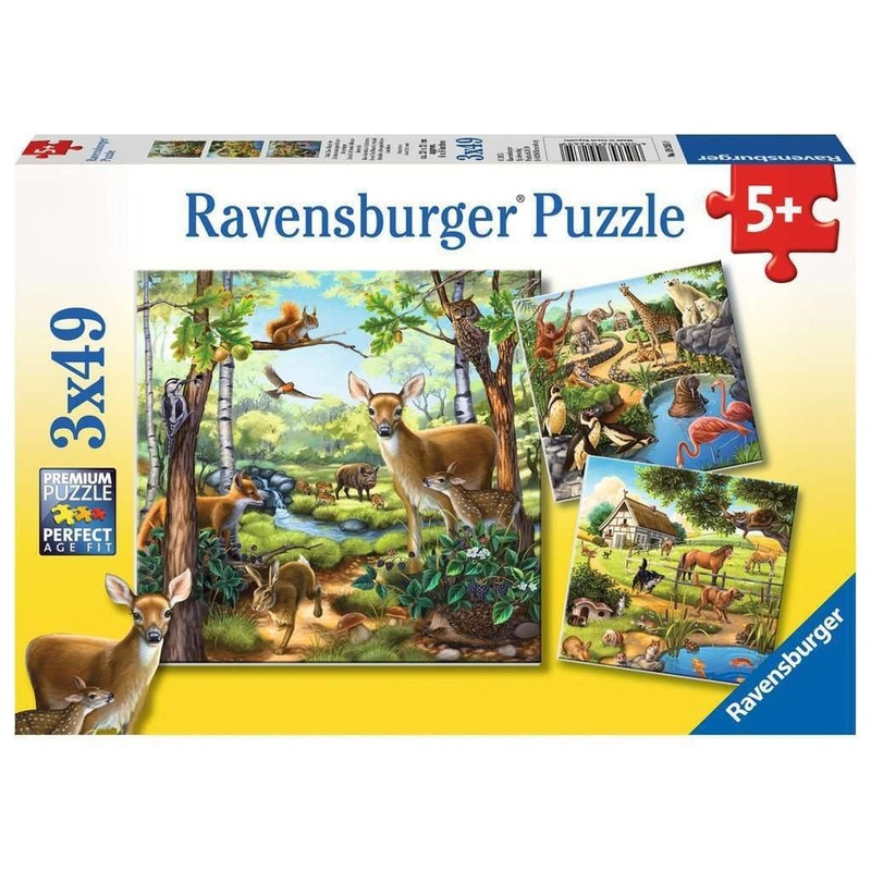 Animaux sauvage / du zoo / domestiques - 3 x 49 mcx