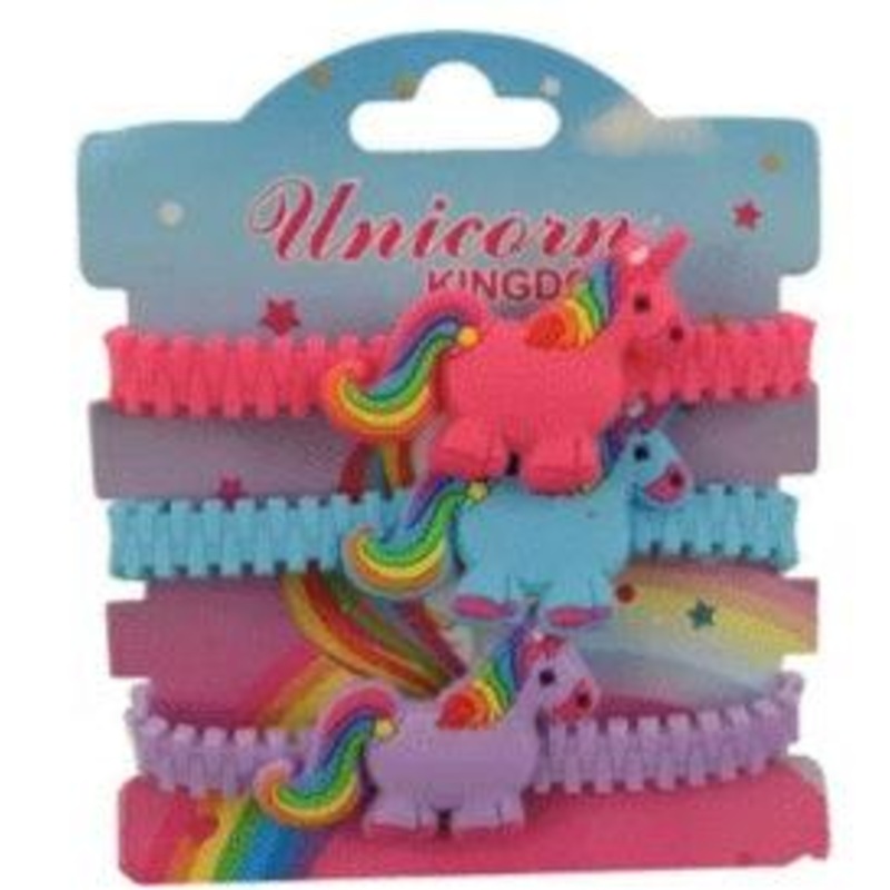 Bracelets en caoutchouc - Licornes - Assorties