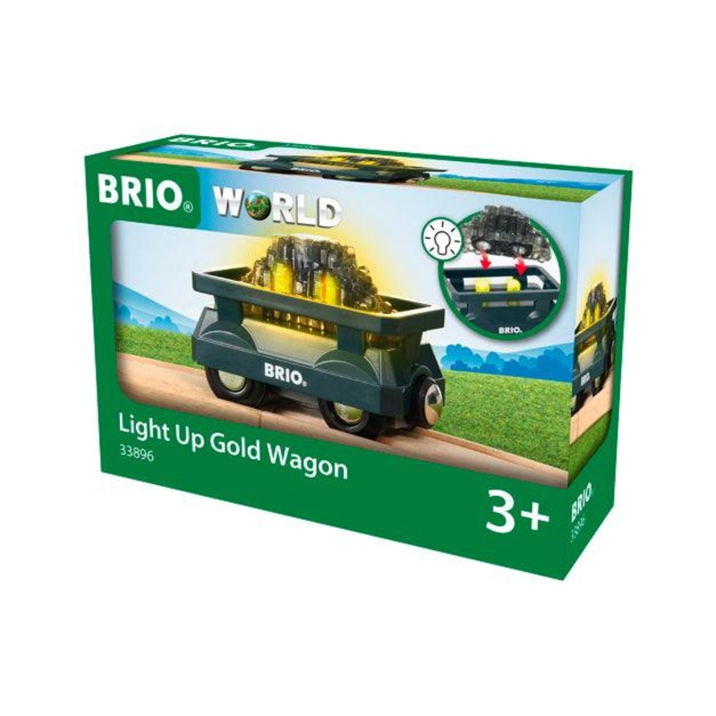 Wagon lumineux charg dor