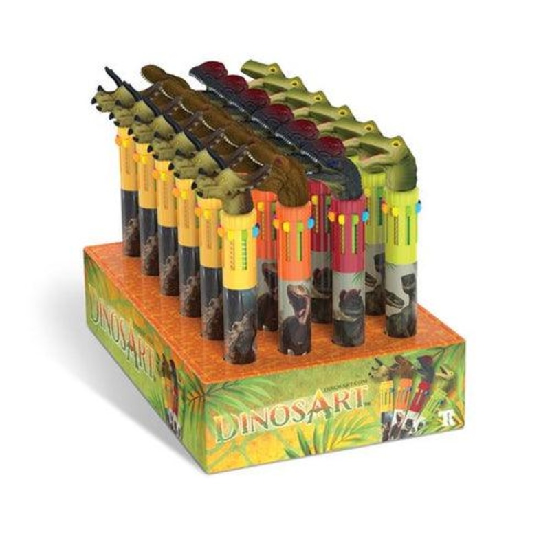 Stylo 10 couleurs DinosArt - Assortis