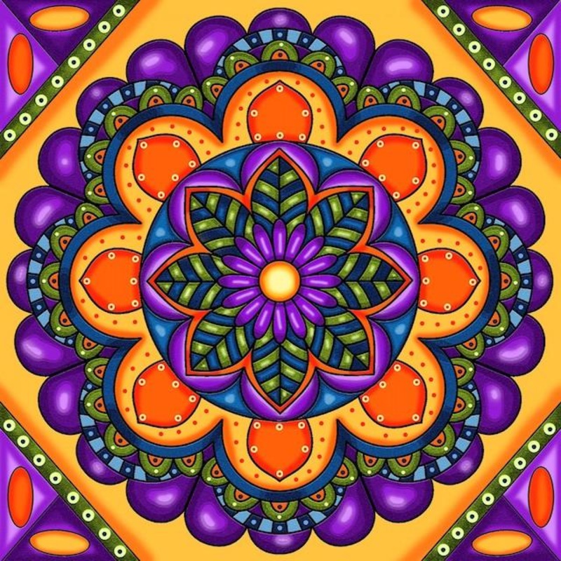 Mandala violet 30 x 30 cm