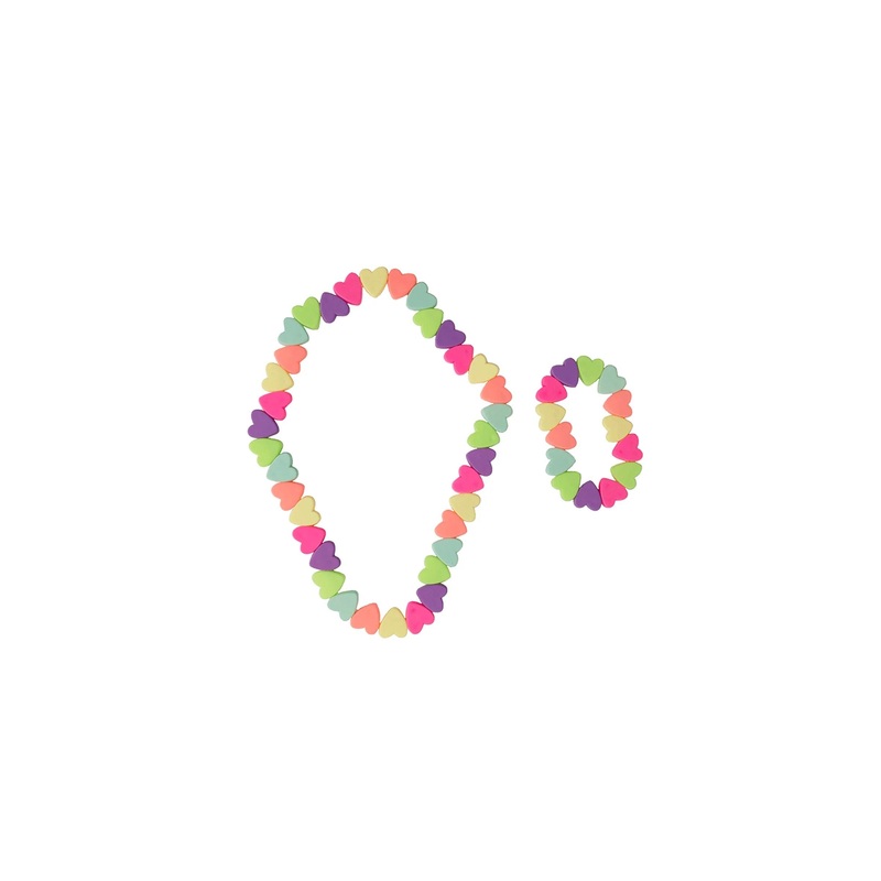 Ensemble Collier et Bracelet - Sweet Tart Heart