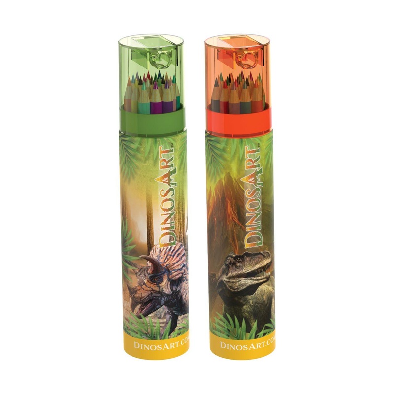 Tube de crayons de couleur DinosArt - Assortis