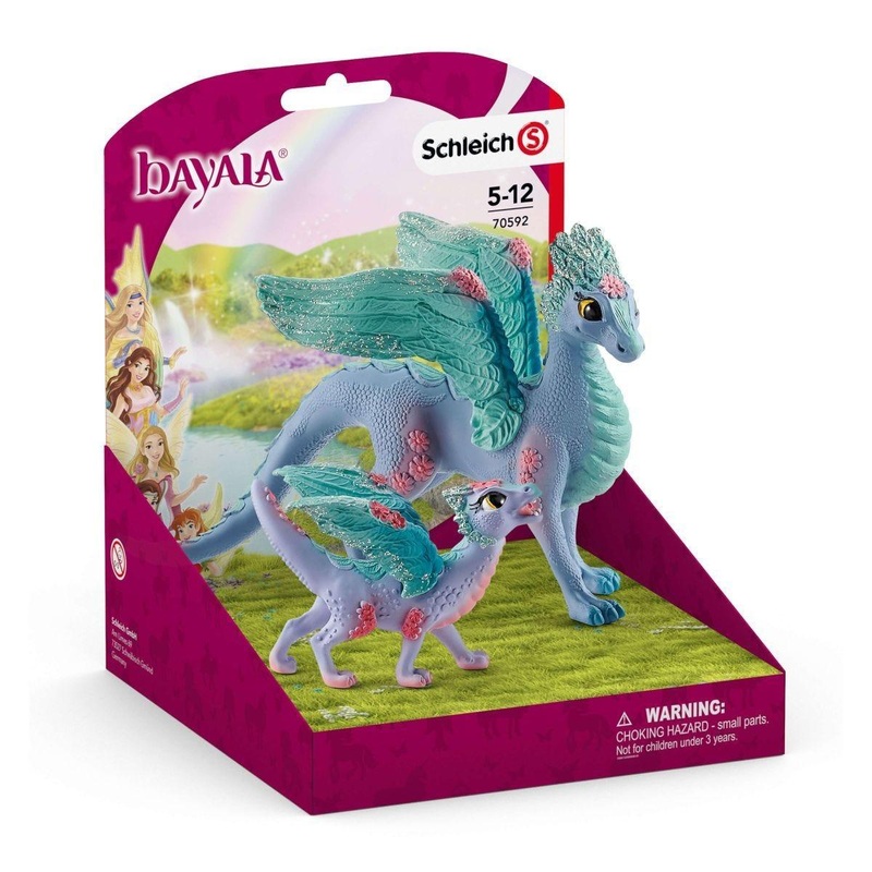 Dragon aux fleurs avec son petit - Bayala