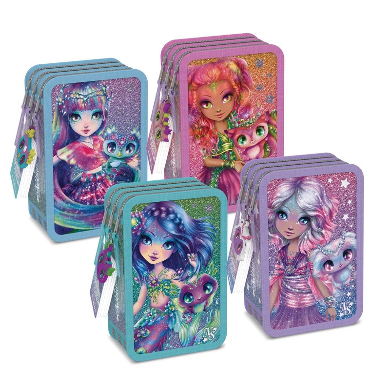 Trousse de crayons 3 volets - Assortis