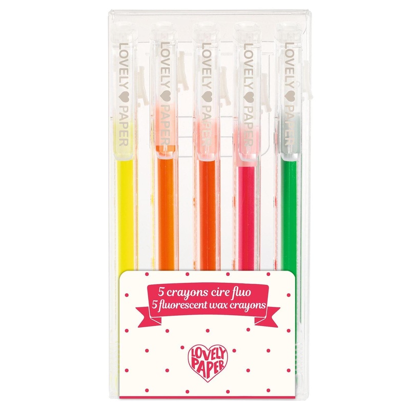Crayons cire fluo (5)