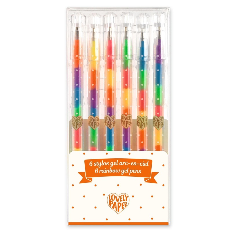 Crayons gel arc-en-ciel (6)