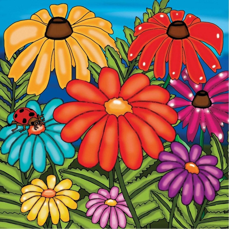 Le temps des fleurs 30 x 30 cm