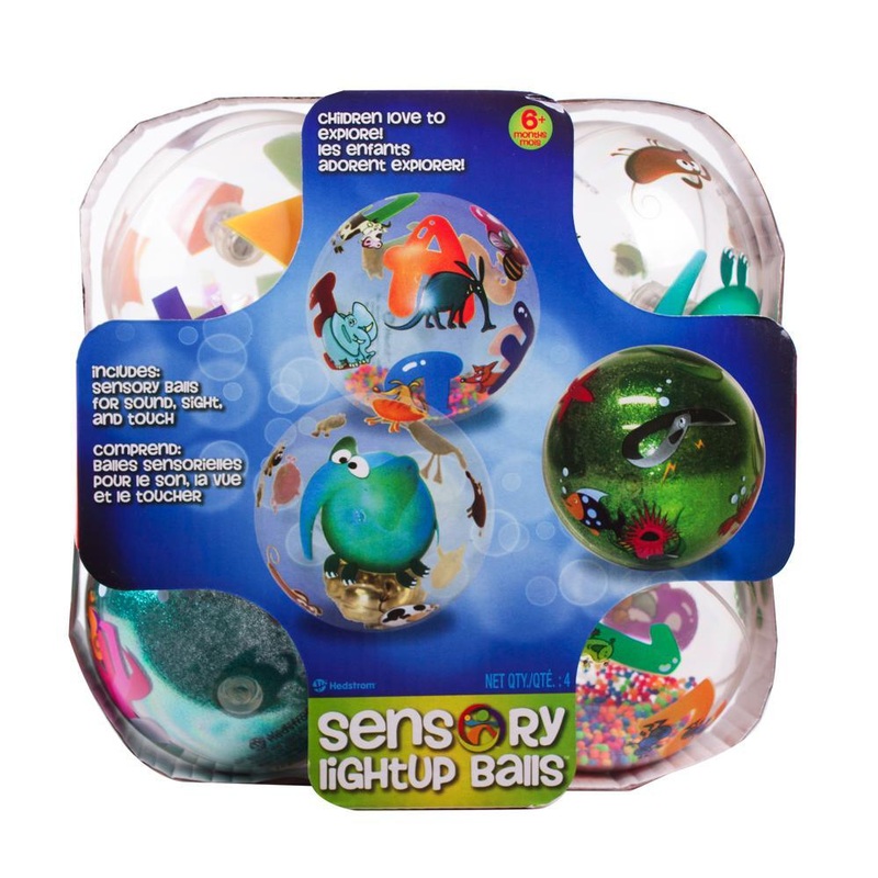 Balles lumineuses sensorielles x 4