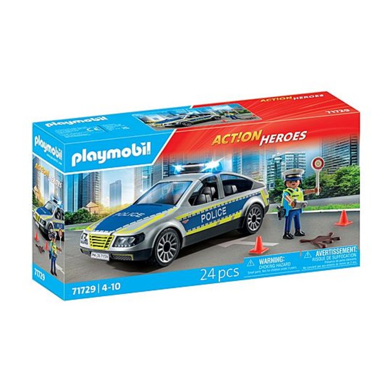 Voiture de police avec sirne et gyrophare - Action Heroes