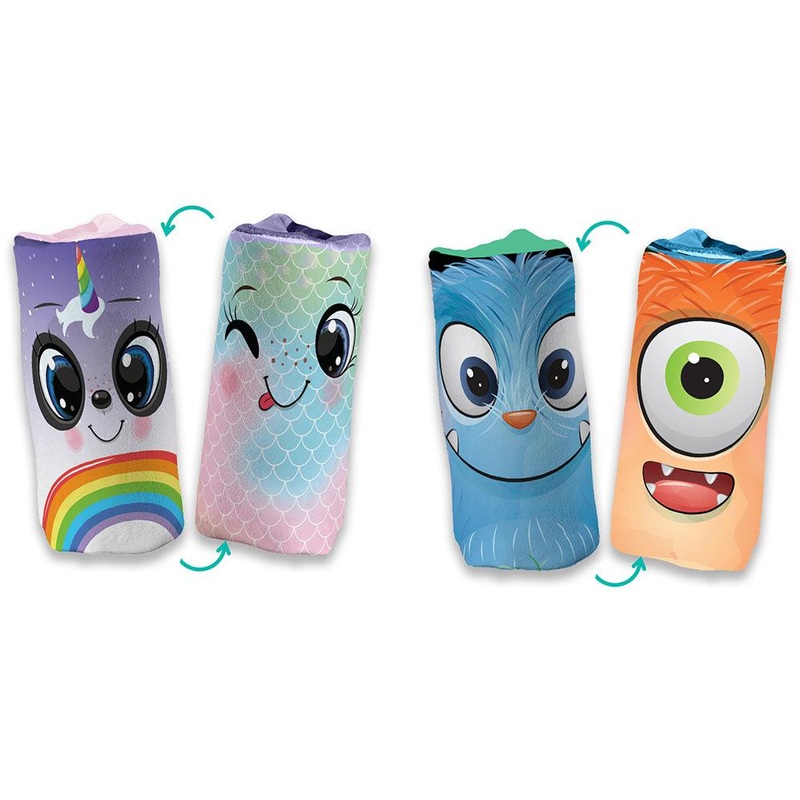 Tube Frtillant en Peluche Rversible - Thme animal assortis