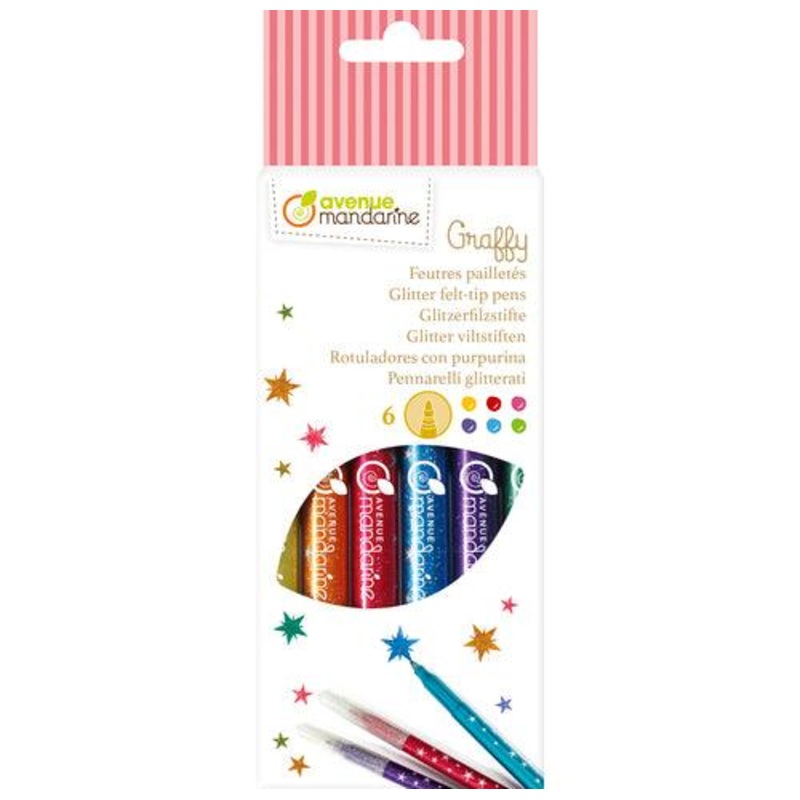 6 Feutres Paillets