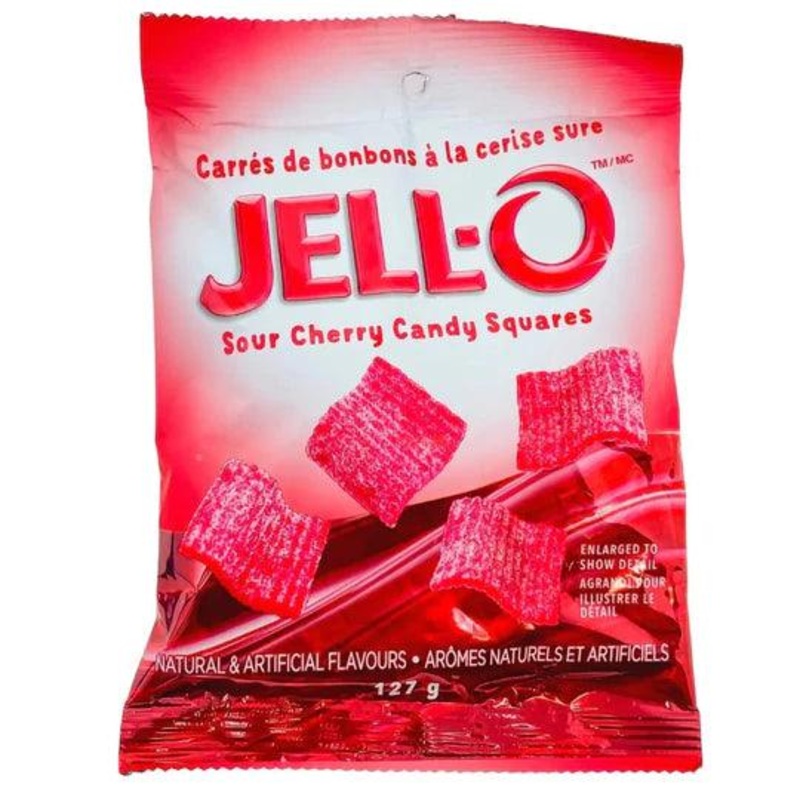 Jell-O Candy Squares - Cerise sure 127g
