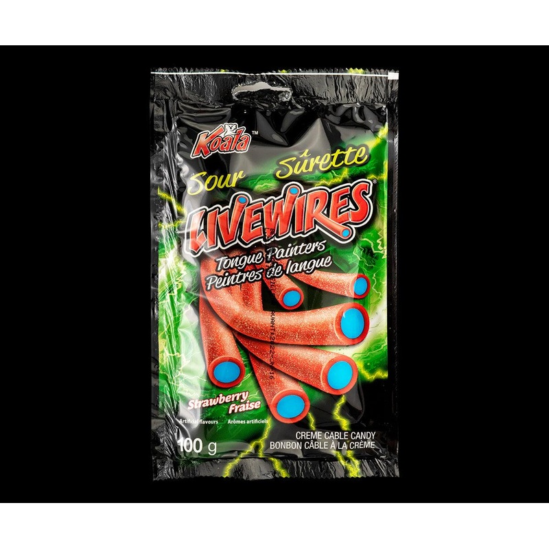 Livewires bonbons cables  la fraise srettes 100g