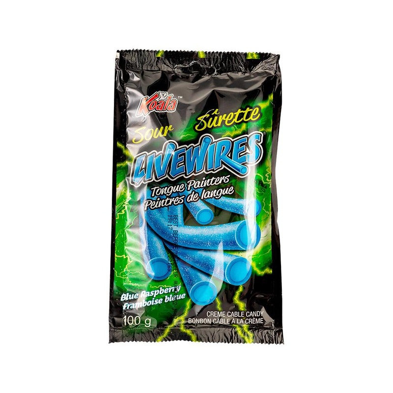 Livewires bonbons cbles  la framboise bleue surettes 100g