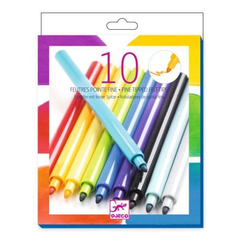 Feutres pointe fine - Arc-en-ciel (10)