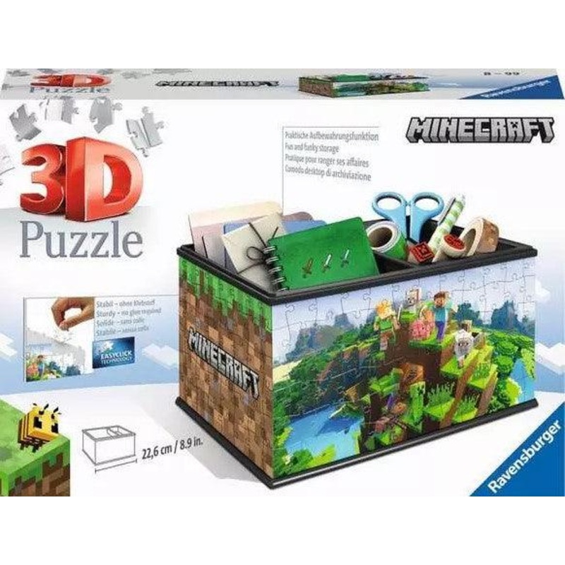 Boite de rangement en casse-tte 3D Minecraft - 223 mcx