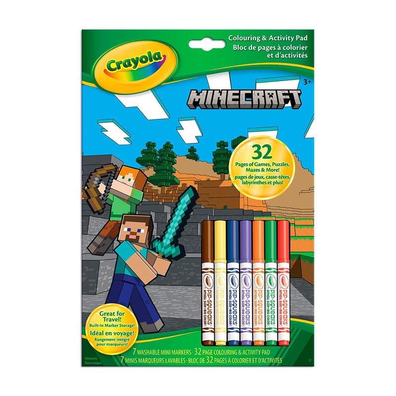 Bloc de pages  colorier et d'activits - Minecraft