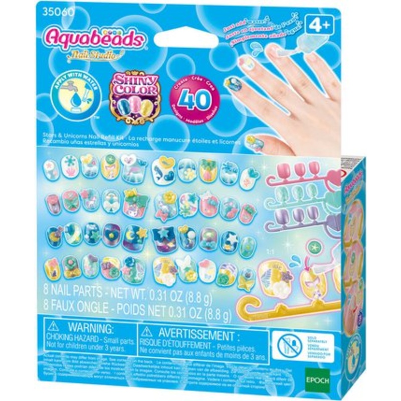 Aquabeads - Recharge manucure toiles et licornes