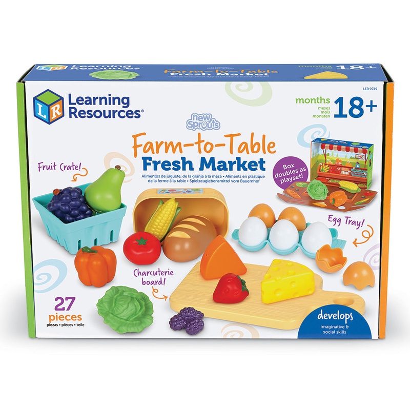Aliments en plastique de la ferme  la table