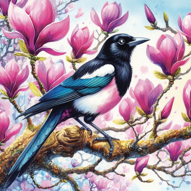 Broderie de diamant - Magpie - 30 x 30 cm