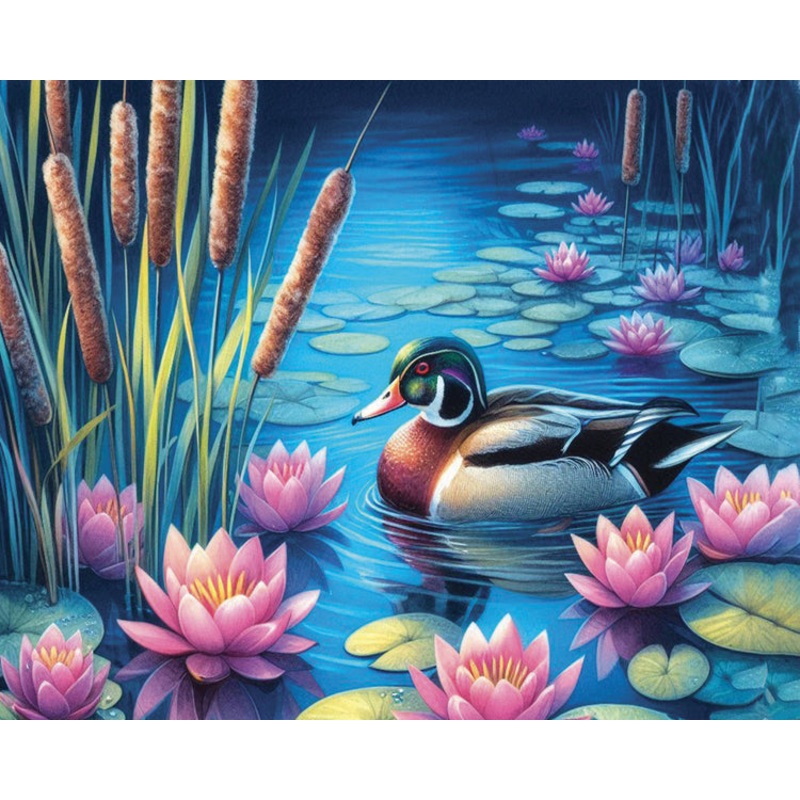 Broderie de diamant - Duck - 50 x 40 cm