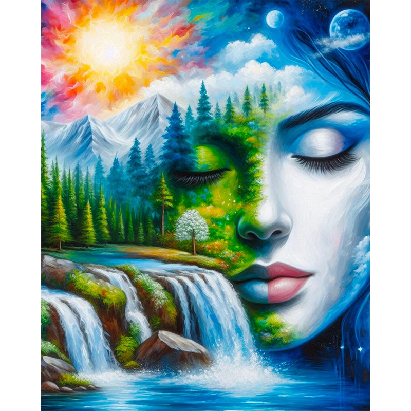 Broderie de diamant - Peaceful - 40 x 50 cm