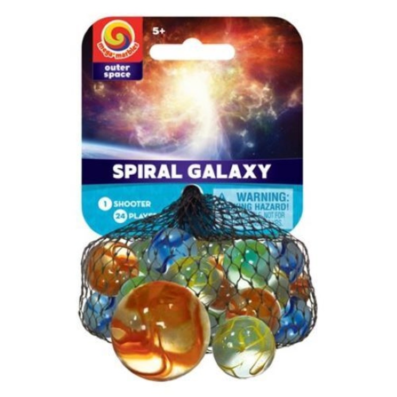 Mega Marbles Spiral Galaxy Marbles Game Set 25 Piece
