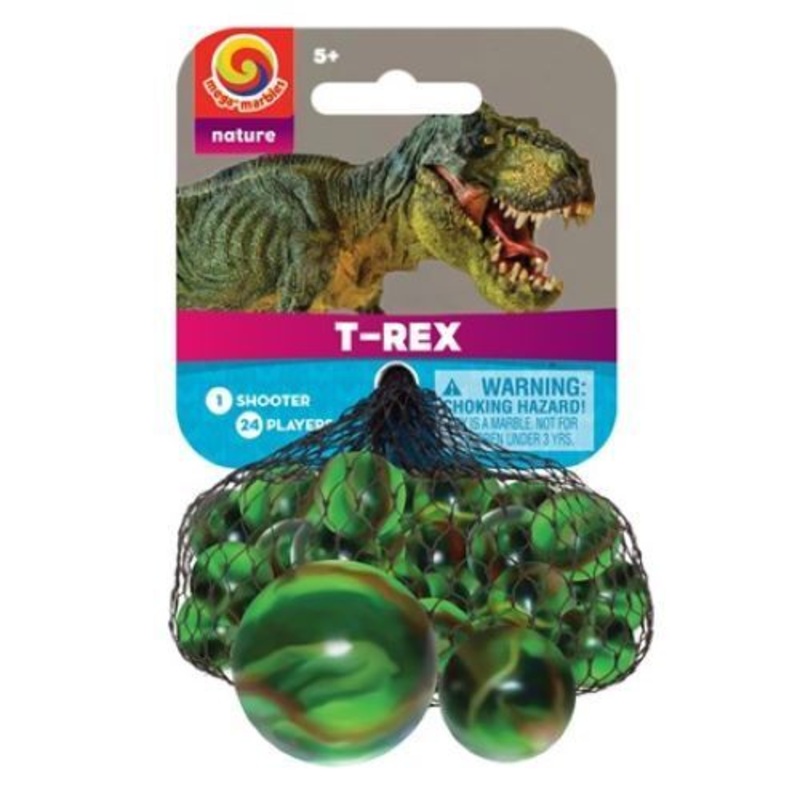 Mega Marbles T-Rex Marbles Game Set 25 Piece