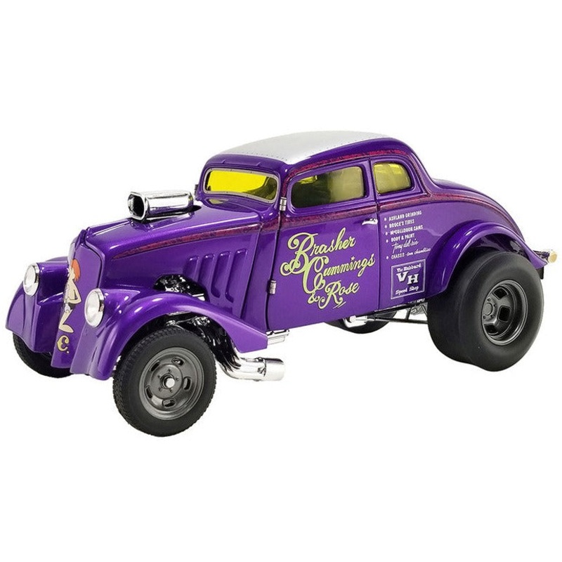 1/18 1933 Willys Gasser Purple "Brasher, Cummings & Rose"