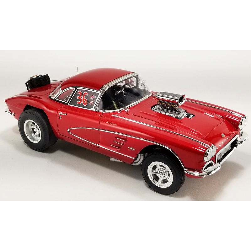 1/18 1961 Chevrolet Corvette Gasser #36 Red "Original Mazmanian"