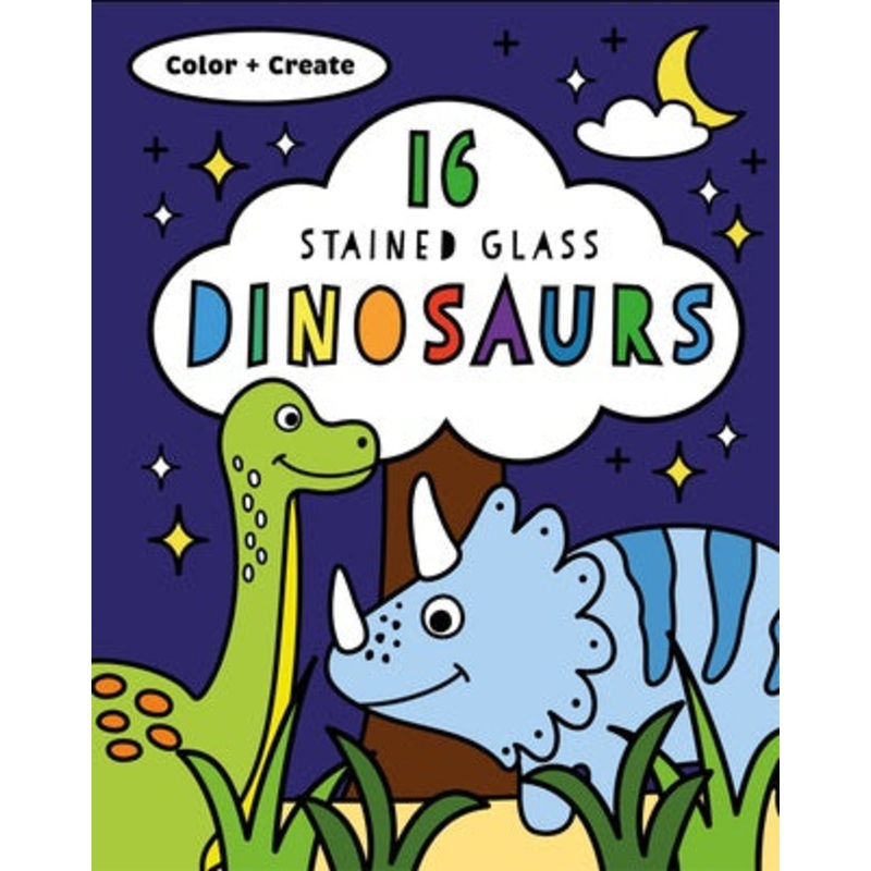 Dinosaurs Stain Glass Coloring