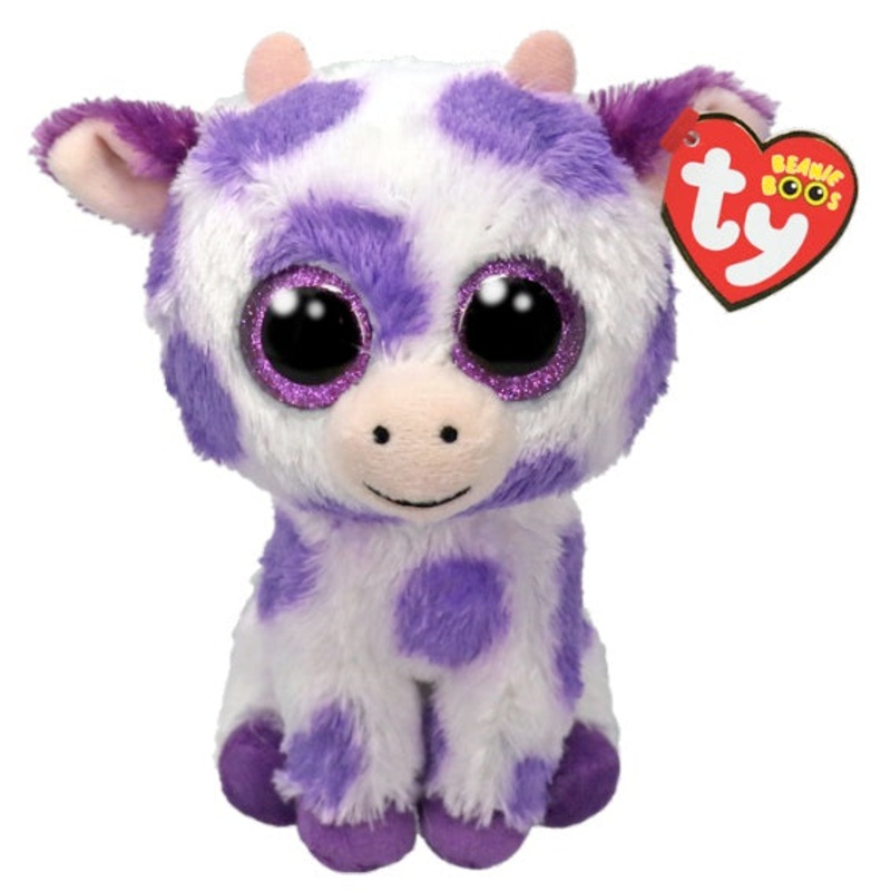 Ethel Purple Spotted Cow Beanie Boo