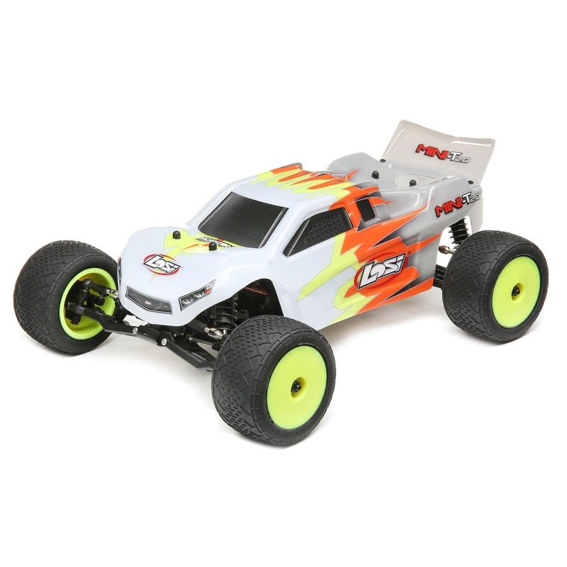 1/18 Mini-T 2.0 2WD Stadium Truck Brushed RTR, Gray/White