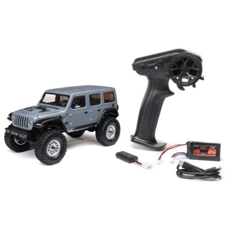 1/24 SCX24 Jeep Wrangler JLU 4X4 Rock Crawler Brushed RTR Gray