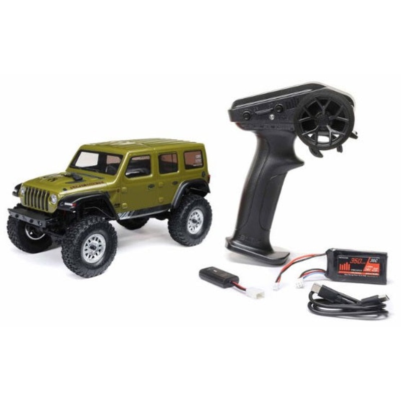 1/24 SCX24 Jeep Wrangler JLU 4X4 Rock Crawler Brushed RTR Green