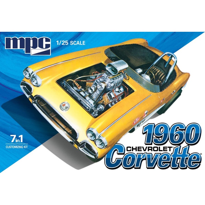 1/25 1960 Chevy Corvette 7 in 1