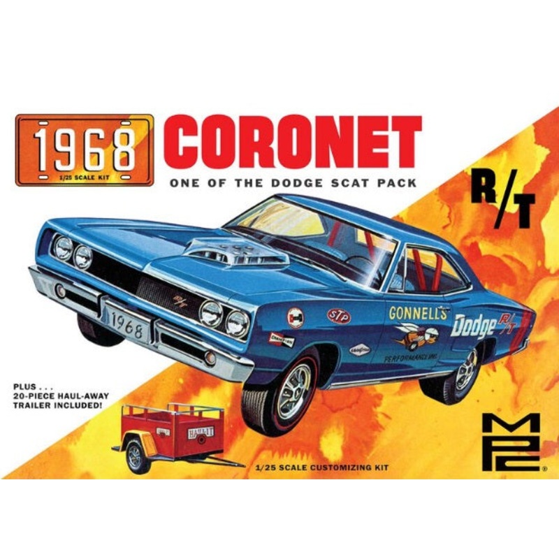 1/25 1968 Dodge Coronet Hardtop with Haul Away Trailer