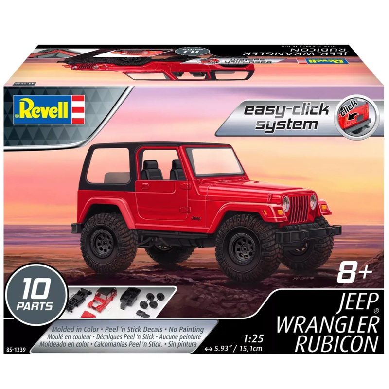 1/25 Jeep Wrangler Rubicon Snap Together Kit