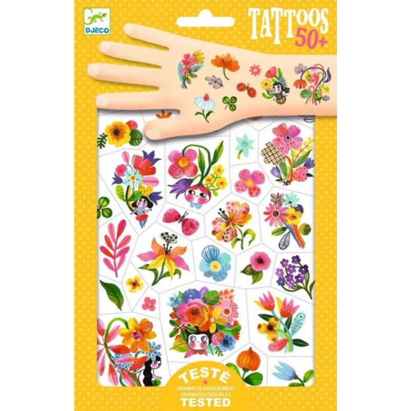 Aqua Flor Temporary Tattoos