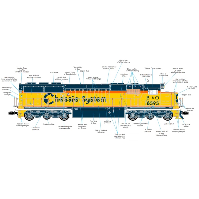O Chessie SD-50 Diesel Engine C&O #8643 PRE-ORDER