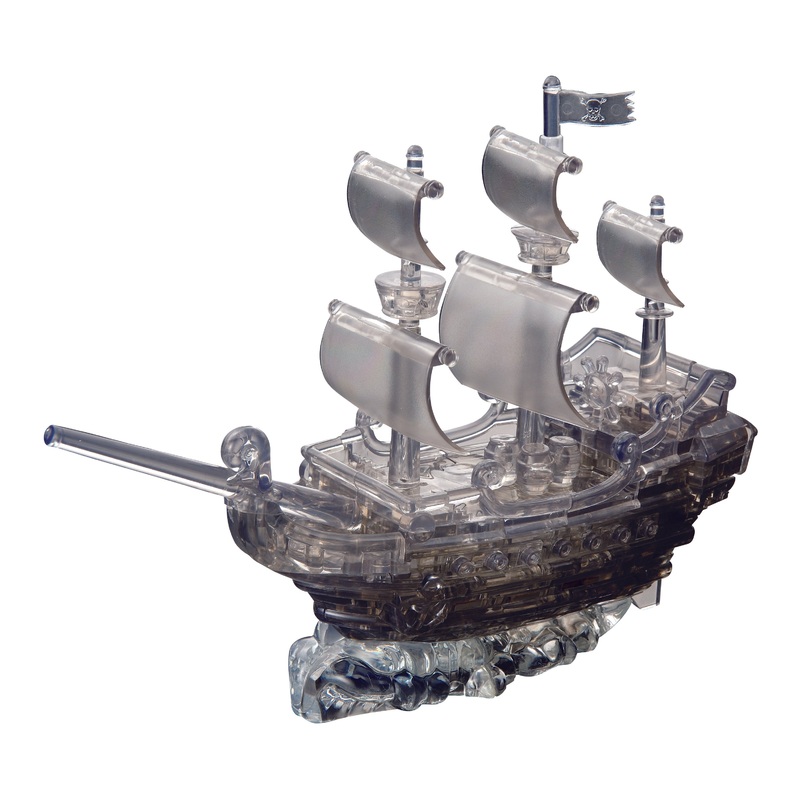 Black Pirate Ship 3D Crystal Puzzle